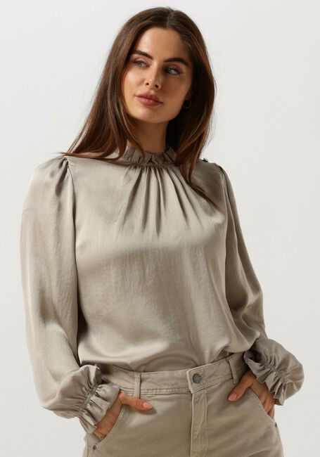 Grüne SUMMUM Bluse TOP PUFFY SLEEVES SILKY TOUCH - large