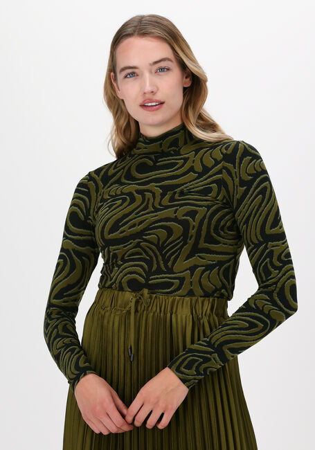 Grüne SCOTCH & SODA T-shirt PRINTED LONG-SLEEVED HIGH NECK - large