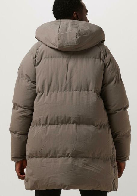 Taupe PUREWHITE Jack LONG PADDED JACKET WITH POCKETS - large