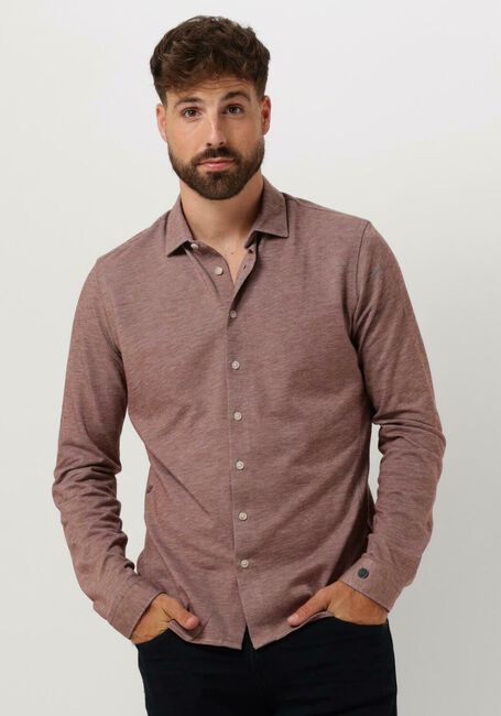 Bordeaux CAST IRON Casual-Oberhemd LONG SLEEVE SHIRT CF JERSEY PIQUE TEC - large