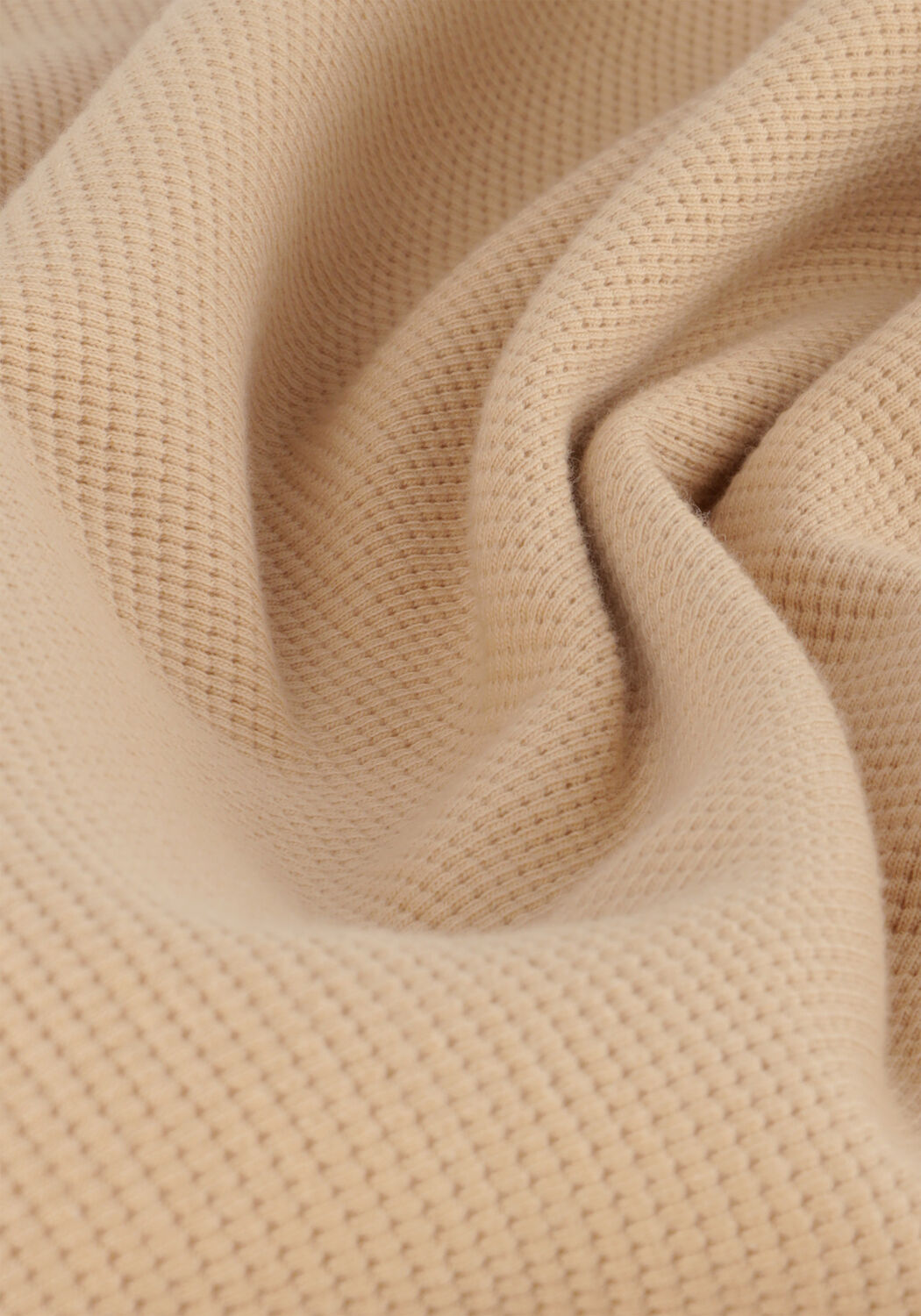 Sand CALVIN KLEIN Pullover BADGE WAFFLE LS TEE - large