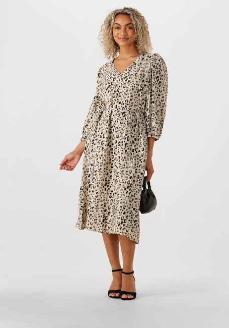 Beige MSCH COPENHAGEN Midikleid MSCHALYONA VLORA 3 4 DRESS AOP - large