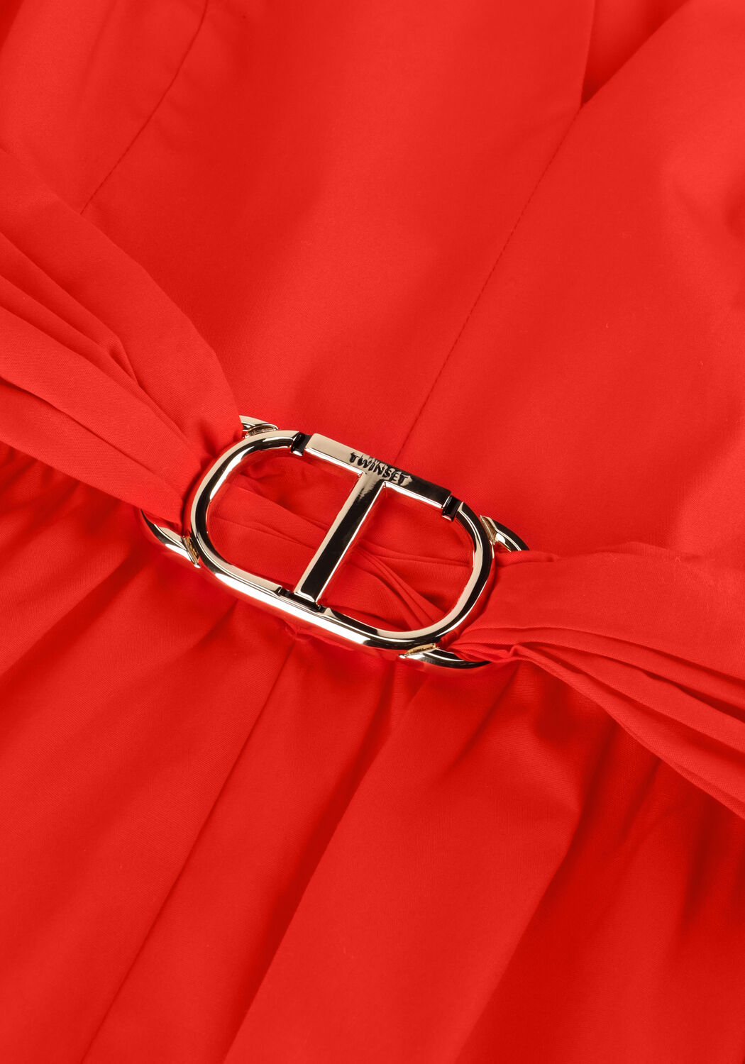 Rote TWINSET MILANO Midikleid WOVEN DRESS - large