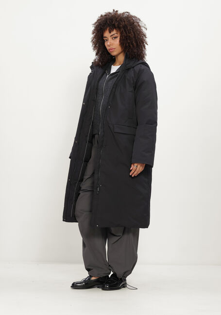 Schwarze OBJECT Wattierte Jack OBJKELYN L/S RE LONG JACKET NOOS - large