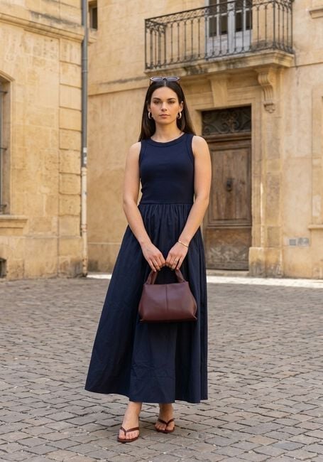 Dunkelblau NOTRE-V Maxikleid NV-HANNE - large