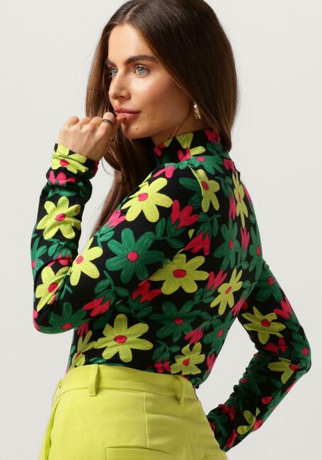 Mehrfarbige/Bunte COLOURFUL REBEL Tops & T-shirts NEYO BIG FLOWER PEACHED TURTLENECK TOP - large