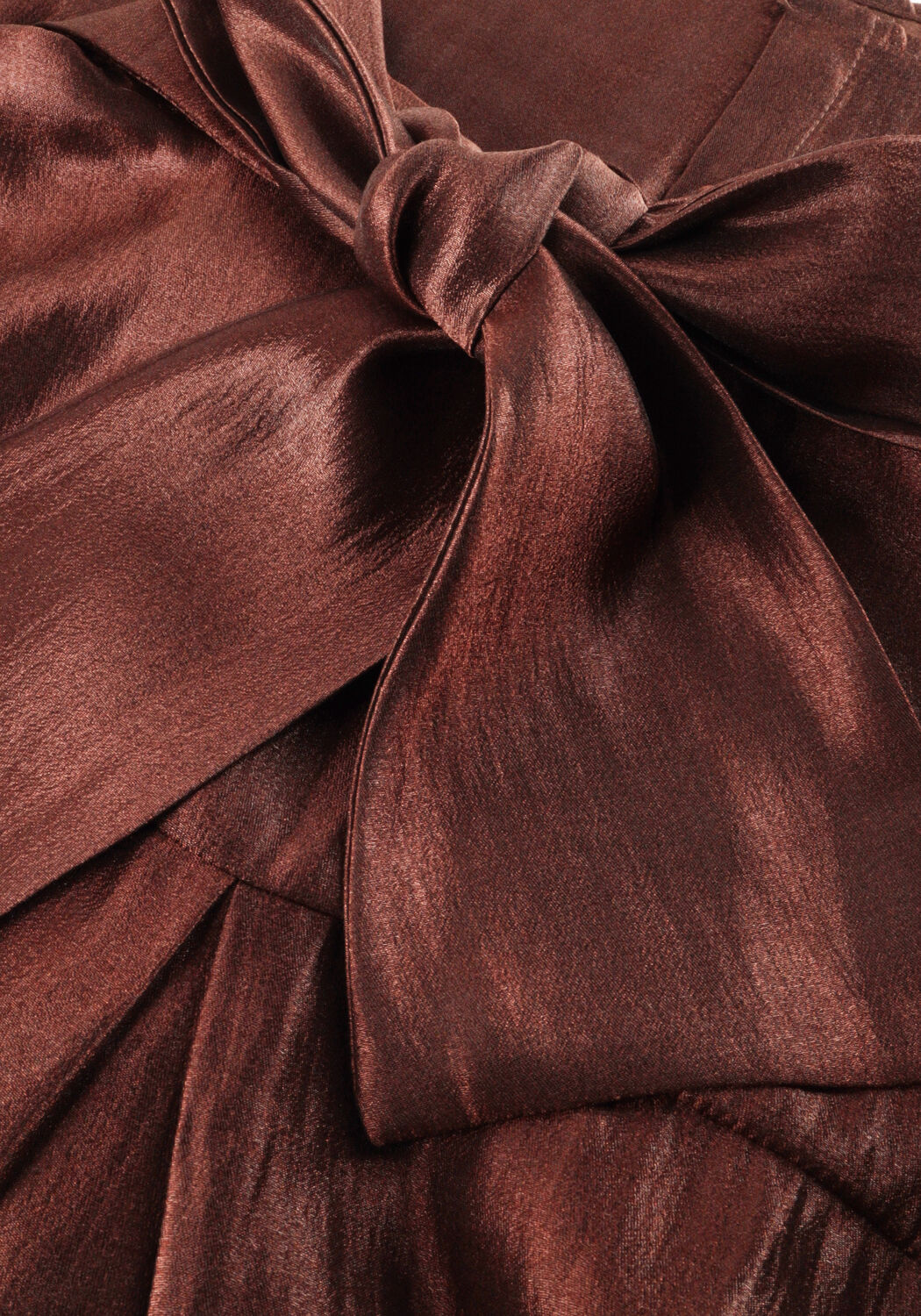 Braune AAIKO Blusen VERONNE TIE SHIMM RAY 517 2 - large