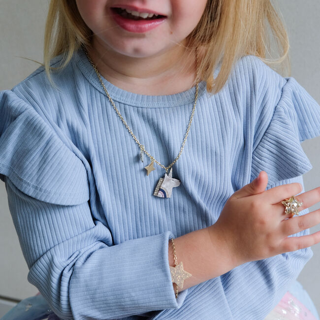 Goldfarbig Mimi & Lula Armbänder UNICORN JEWELLERY SET - large