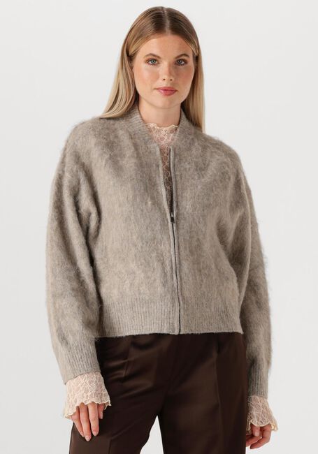 Taupe STUDIO AR Pullover HARPER BRUSHED KNIT - large
