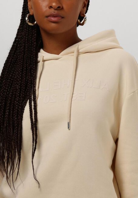 Ecru ALIX THE LABEL Pullover LADIES KNITTED ALIX HOODIE - large