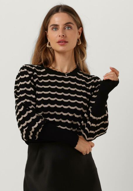 Schwarze NEO NOIR Blusen DARY STITCH KNIT BLOUSE - large
