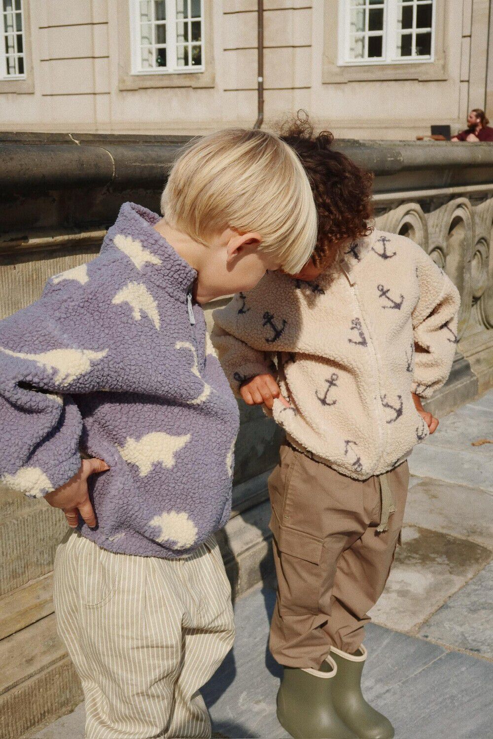 Graue KONGES SLOJD Teddy-Jacke JODY TEDDY JACKET GRS - large