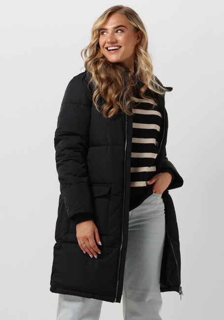 Schwarze OBJECT Wattierte Jack OBJZHANNA L/S LONG JACKET NOOS - large
