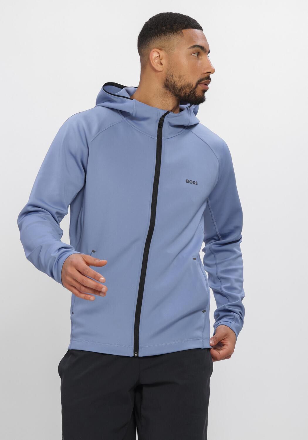 Blaue BOSS GREEN Strickjacke SICON ACTIVE - large