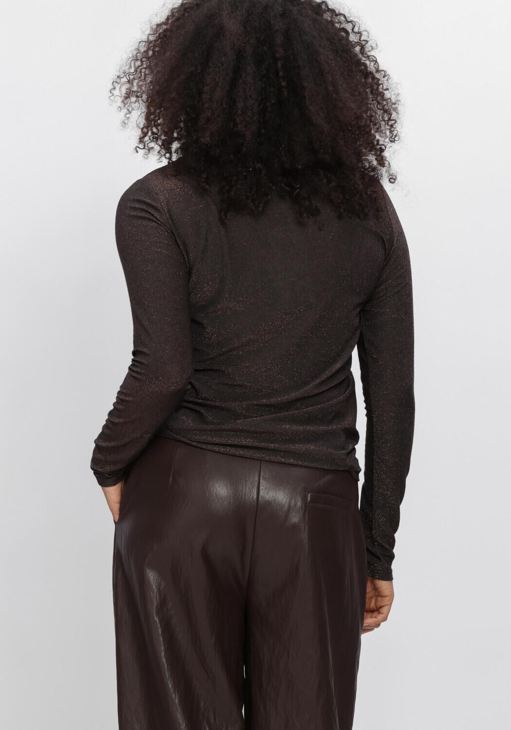 Braune SUMMUM Top BASIC TEE SOFT LUREX JERSEY - large