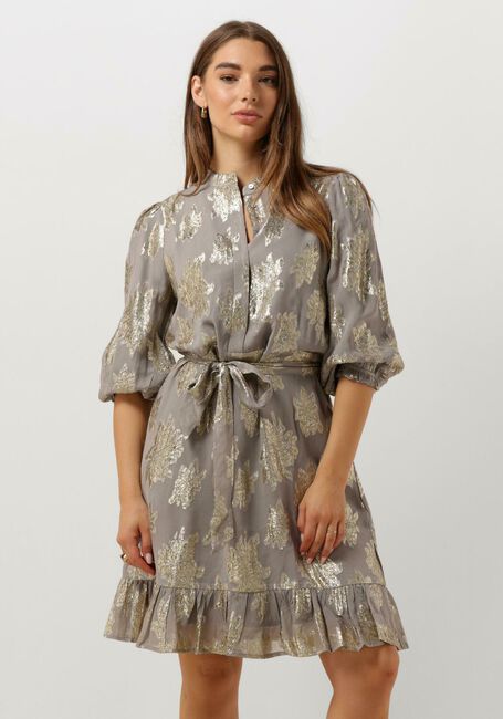 Goldfarbene BRUUNS BAZAAR Minikleid HOLLYHOCK GABRIELA DRESS - large