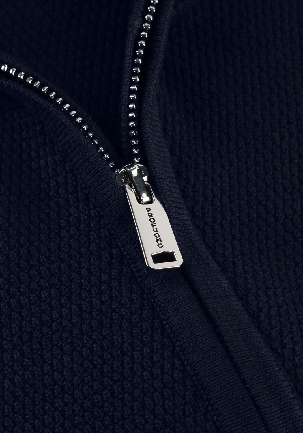 Dunkelblau PROFUOMO Pullover PULLOVER HALF ZIP TWINKLE SLUB - large