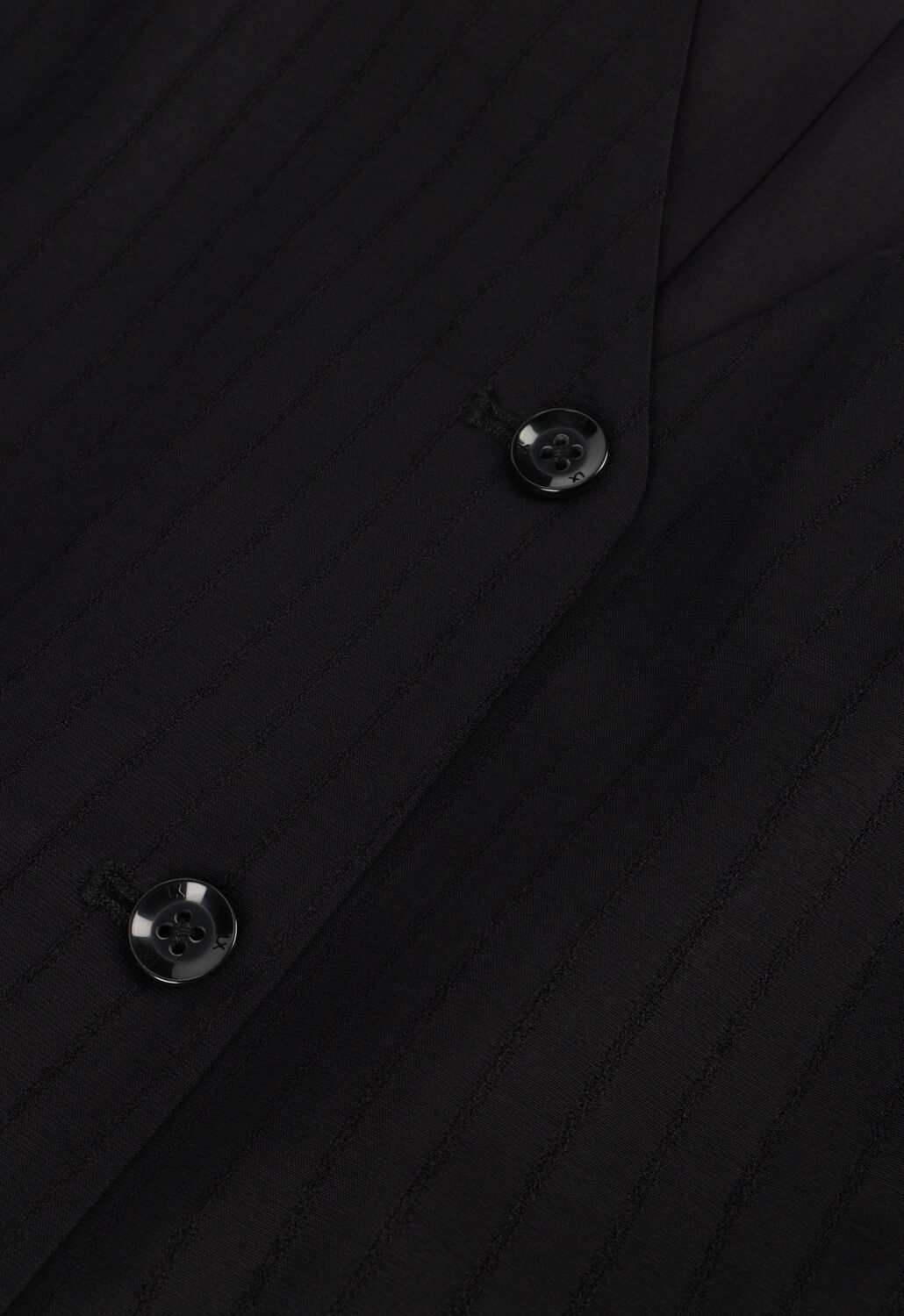 Schwarze ALIX THE LABEL Gilet LADIES WOVEN STRIPY WAISTCOAT - large