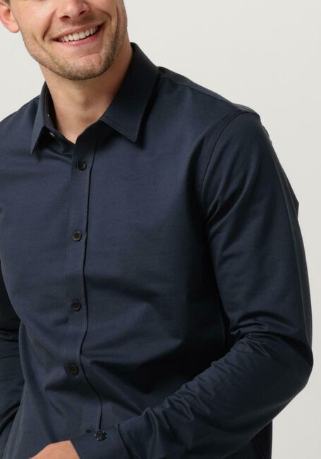 Dunkelblau CAST IRON Casual-Oberhemd LONG SLEEVE SHIRT TWILL JERSEY 2 TONE - large