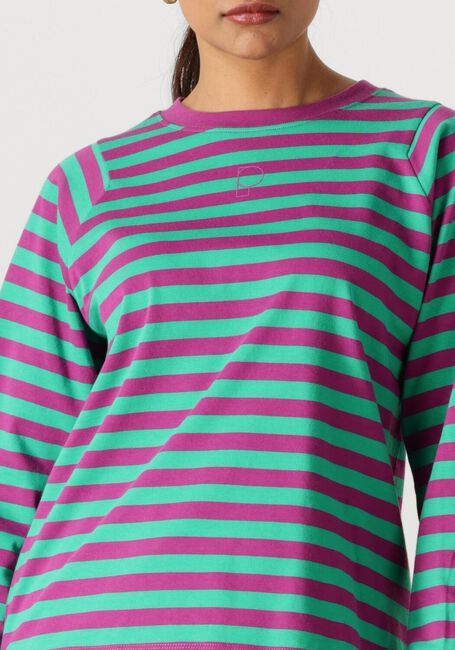 Mehrfarbige/Bunte POM AMSTERDAM Tops & T-shirts LONGSLEEVE STRIPED PURPLE GREEN - large