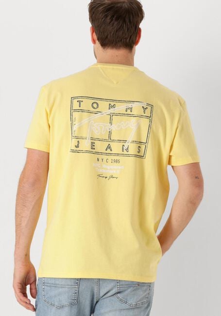 Gelbe TOMMY JEANS T-shirt TJM REG SIGN SPRAY SS T EXT - large