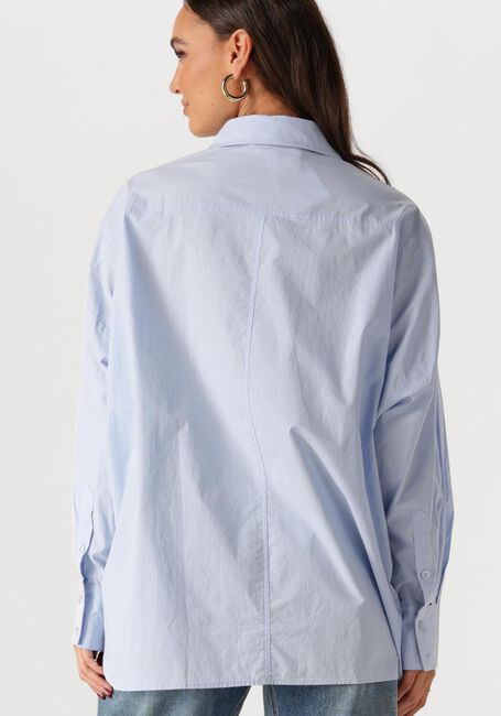 Blaue SUMMUM Blusen FANCY BUTTON BLOUSE CRISPY POPLIN - large