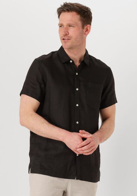 Schwarze SCOTCH & SODA Casual-Oberhemd LINEN SHIRT - large