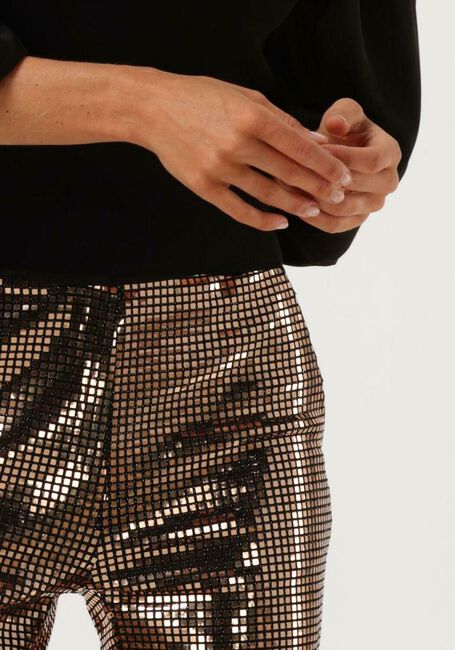 Bronzefarbene CO'COUTURE Schlaghose MIRROR FLARE PANT - large