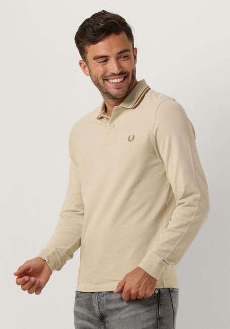 Nicht-gerade weiss FRED PERRY Polo-Shirt TWIN TIPPED FRED PERRY SHIRT LONG SLEEVE - large