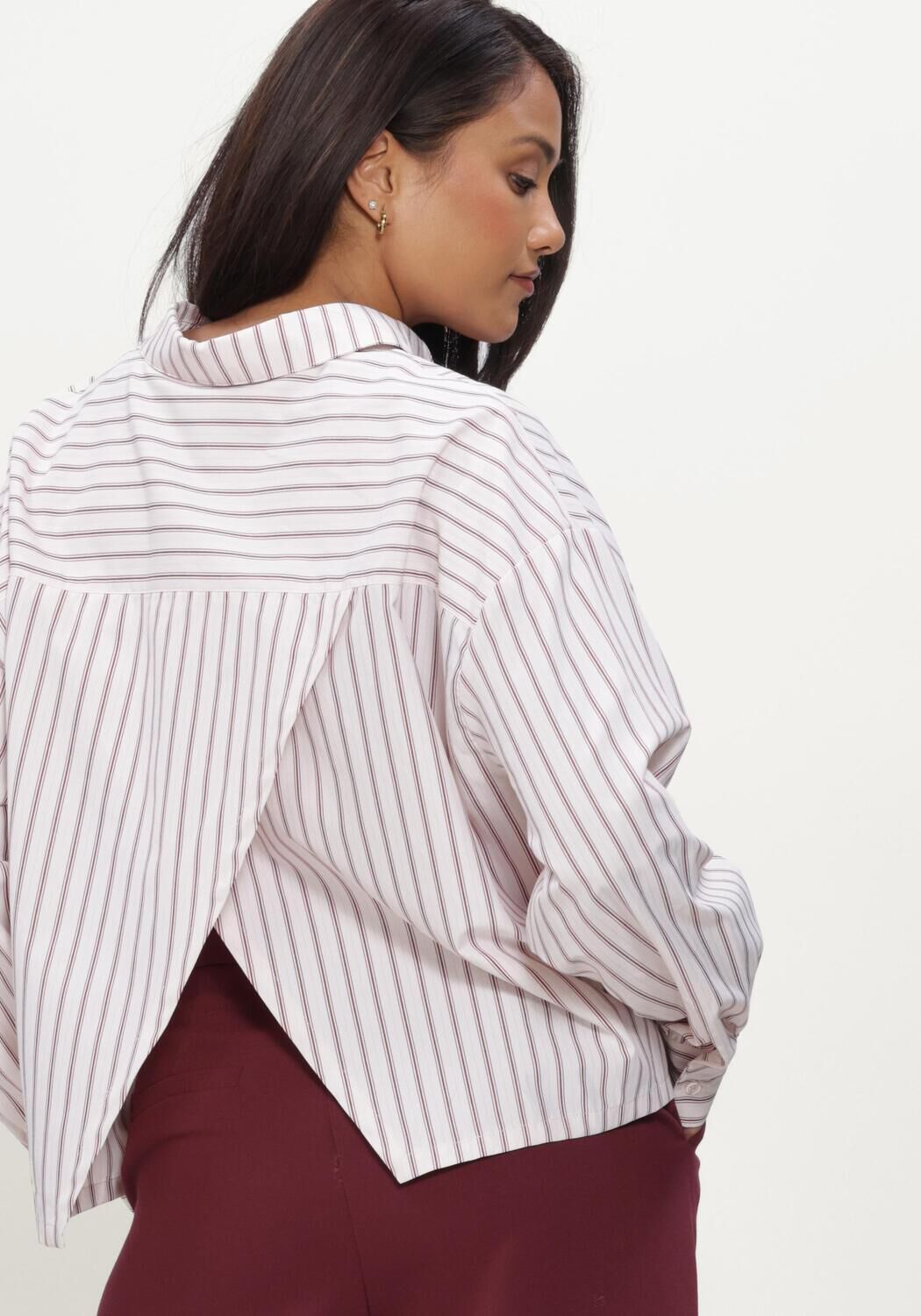 Wei&szlig;e MODSTR&Ouml;M Top DILANMD STRIPE SHIRT - large