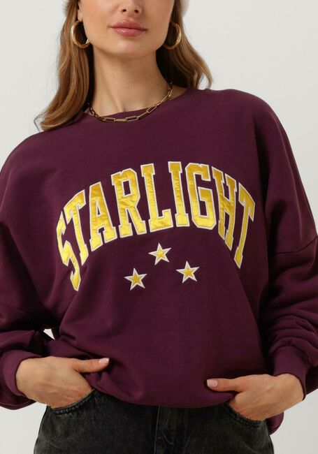 Bordeaux COLOURFUL REBEL Pullover STARLIGHT PATCH DROPPED SHOULDER SWEAT - large