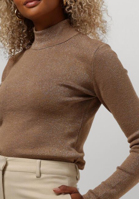 Goldfarbene EST'SEVEN Rollkragenpullover NIKOLE TOP LONGSLEEVE - large