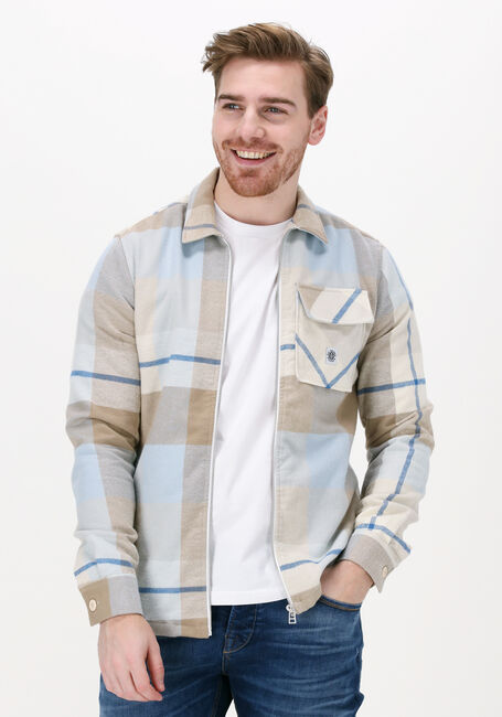 Blaue KULTIVATE Overshirt ST CHECKERZ - large