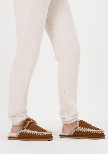 Cognacfarbene MOU Hausschuhe SLIPPER FULL ESKIMO STITCH - large
