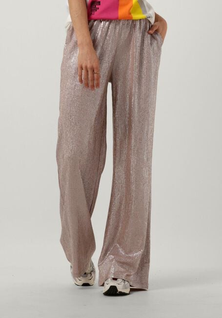 Rosane ALIX THE LABEL Hose LADIES KNITTED STRUCTURED SILVER PANTS - large
