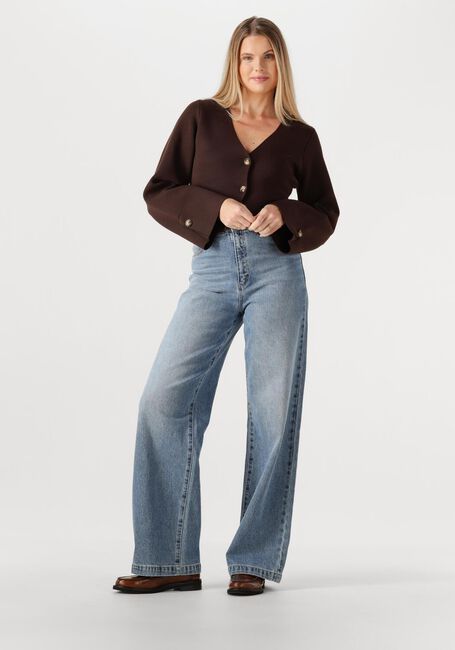 Braune NEO NOIR Strickjacke FULVIA KNIT BLOUSE - large