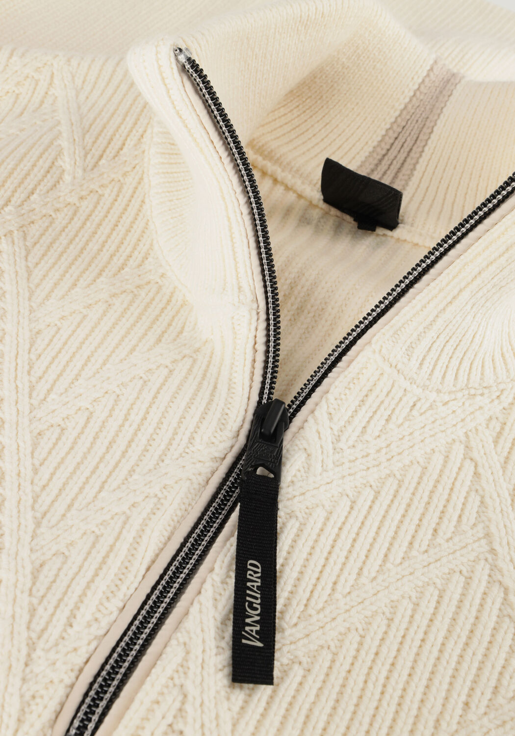 Beige VANGUARD Pullover HALF ZIP COLLAR COTTON NYLON - large