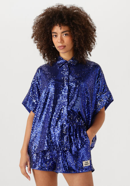 Blaue ALIX THE LABEL Blusen WOVEN SEQUINS TOP - large