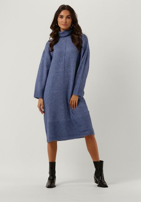 Blaue OBJECT Midikleid ABBIE L/S KNIT DRESS - large
