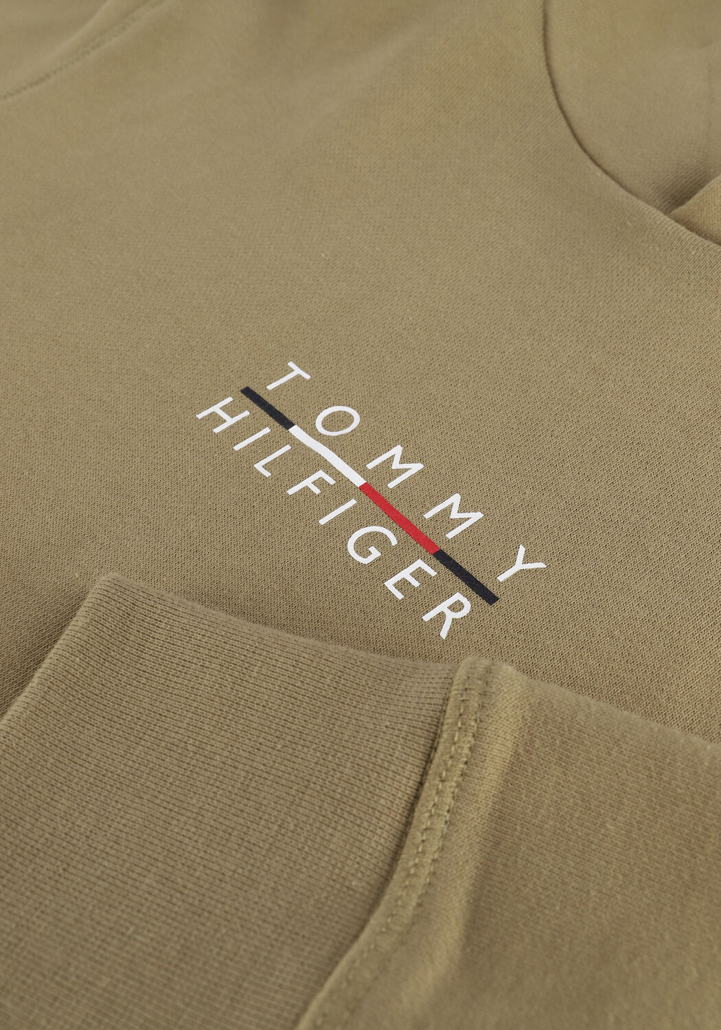 Khaki TOMMY HILFIGER Sweatshirt SQUARE LOGO HOODY - large
