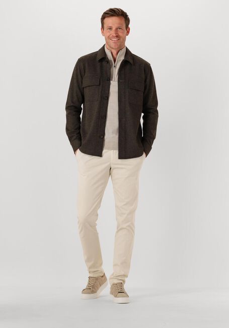 Sand PROFUOMO Pullover PULLOVER HALF ZIP MERINO - large