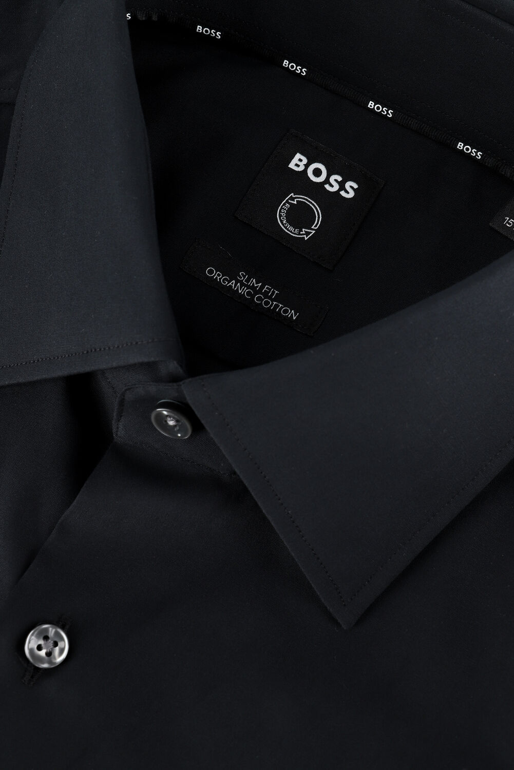 Schwarze BOSS BLACK Klassisches Oberhemd H-HANK-KENT0C1-214 - large