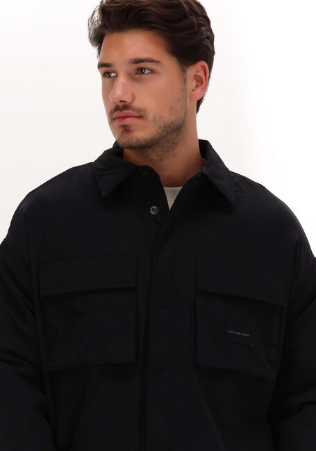 Schwarze CALVIN KLEIN Overshirt FLEECE LINED CARGO OVERSHIRT - large