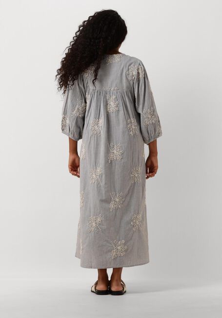 Blaue SUMMUM Midikleid DRESS HEAVY EMBROIDERY STRIPE - large