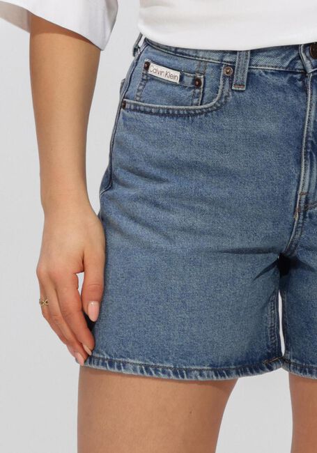 Blaue CALVIN KLEIN Kurze Hosen HI RISE A-LINE SHORT - large