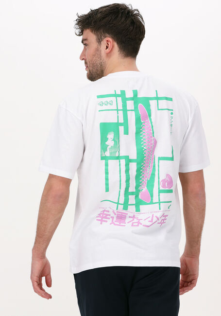 Weiße EDWIN T-shirt LUCKY OTOKO TS - large
