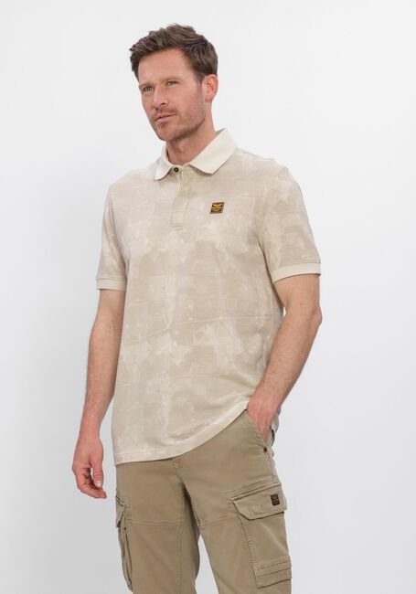 Beige PME LEGEND Polo-Shirt SHORT SLEEVE POLO PRINTED TWO TONE PIQUE - large