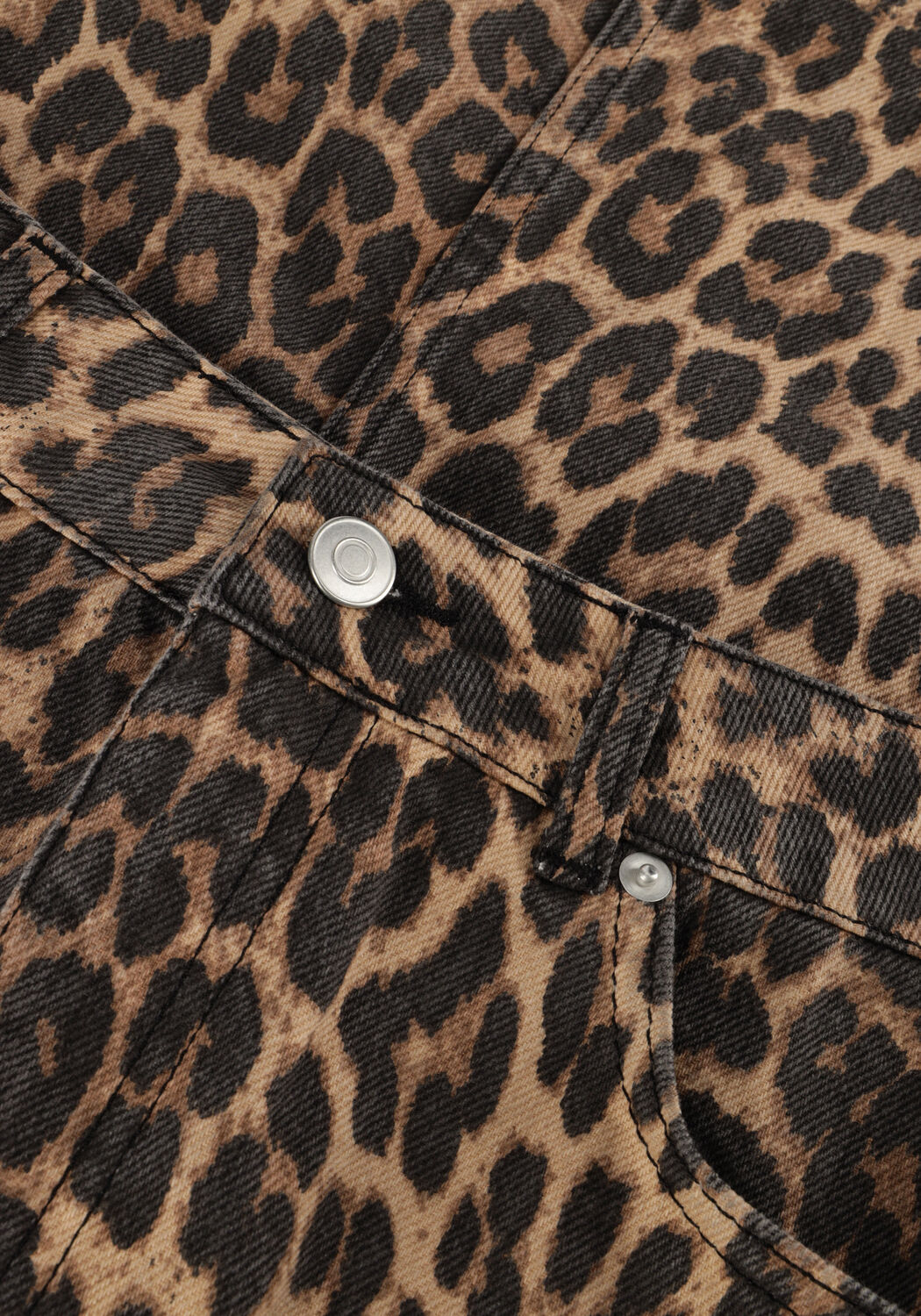 Braune NEO NOIR Maxirock FRANKIE LEOPARD SKIRT - large