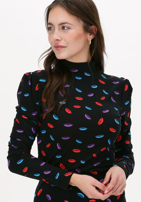 Schwarze COLOURFUL REBEL Top NEYO LIPS PEACHED TURTLE NECK  - large