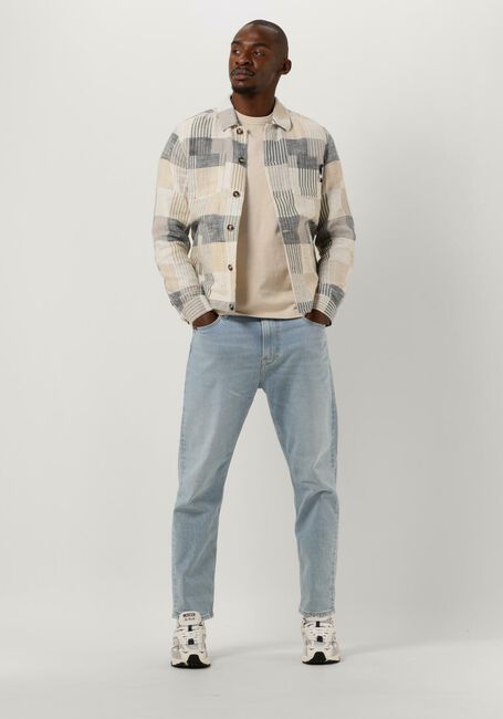 Sand SCOTCH & SODA Overshirt LINEN-BLEND JACQUARD CHECK OVERSHIRT - large